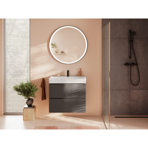 Hansgrohe Xanuia Q Wastafel/Fontein - 80x48cm - inbouw - 1 kraangat - met overloop - glans wit SW1165083