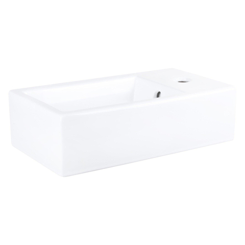 Differnz Force Lave-mains 40x22x11.5cm 1 trou de robinet rectangulaire céramique blanc SW724040