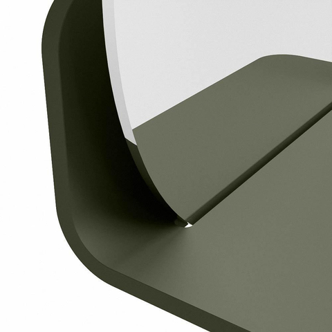Mondiaz SPOT spiegel – Ø30 cm – met planchet – Army (groen) SW1235482