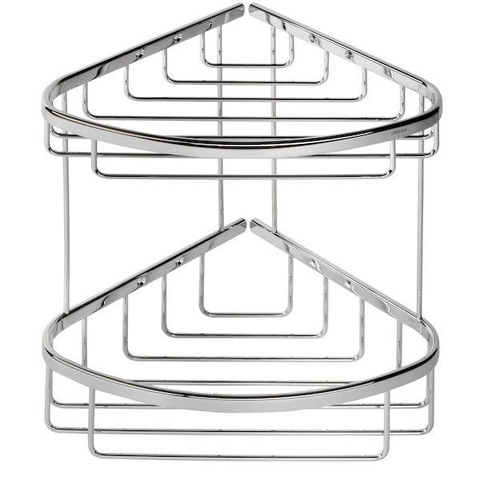 Geesa Basket Étagère de douche d'angle double 27,5cm Chromé 0650257