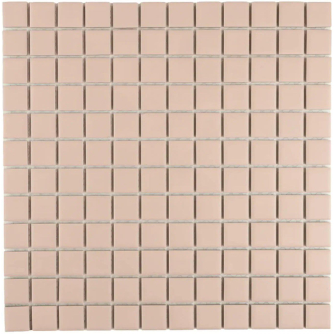 The Mosaic Factory Patterns mozaïektegel - 30x30cm - 6mm - vierkant - R11 - mat royal peach (roze) SW1604173