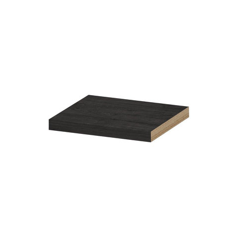 INK 35d étagère murale - 40x35x3.5cm - bord avant chanfreiné - pour niche - MFC Chêne charbon SW493413