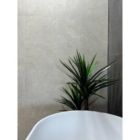 Terravito Favella Carreau mural et de sol en céramique - 60x60cm - 9.0mm - rectifié - Bianco SW1235835