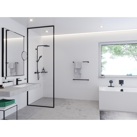 Hansgrohe AddStoris Q handdoekhaak dubbel - mat zwart SW651196