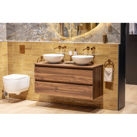 QeramiQ Dely Swirl hangtoilet – spoelrandloos – diepte 53 cm – met 35 mm softclose zitting – glans wit SW1026266