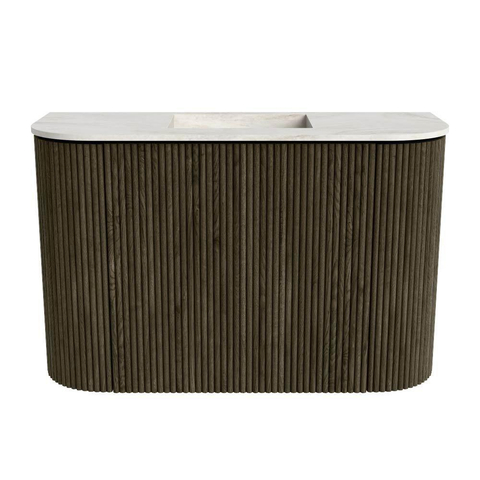 Mondiaz JOYA-DLUX 63.2cm toiletmeubel - ronding links en rechts kleur Shadow - Wastafel FAYE positie Midden Zonder kraangat kleur Ostra. SW1423020