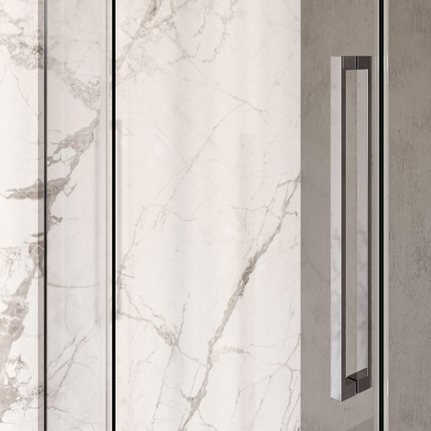 BRAUER Stellar Cabine de douche - 120x100x200cm - porte battante - traitement verre - réversible - verre clair - Chrome SW1418003