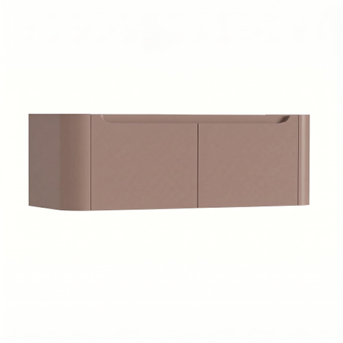 H&R Badmeubelen Juice Wastafelonderkast - 120x45x40cm - afgeronde hoeken - 2 lades - geïntegreerde greep - strawberry SW1259343