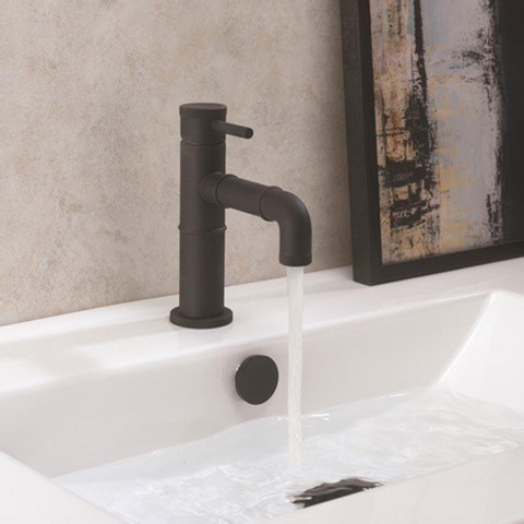 Crosswater MPRO INDUSTRIAL Wastafelkraan - 15.9cm - 1 gats uitloop - 11.2cm - mat zwart SW487366