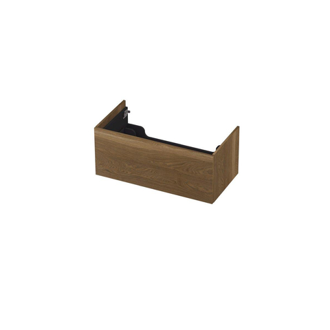 INK Wastafelonderkast - 100x45x37.6cm - 1 lade - push to open - met recht opdekfront - MFC - Intens eiken SW439274