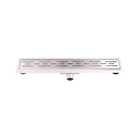BRAUER Douchegoot - 7x110cm - flens - standaard rooster - RVS geborsteld SW160011