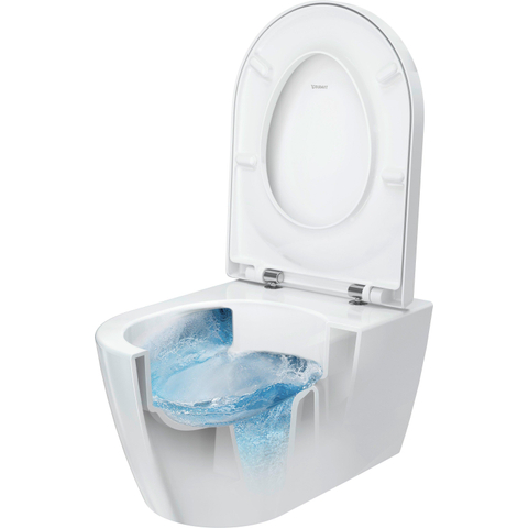 Duravit ME by Starck Hero Edition hangtoilet - 37x54cm - rimless - met softclose zitting - hoogglans wit SW1471849