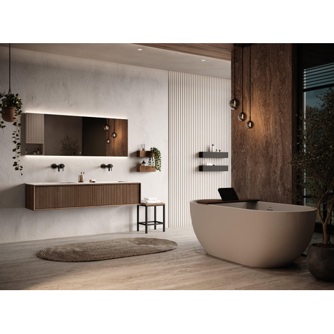 Looox Chill baignoire îlot - 170x80x60cm - Acrylique - blanc mat SW730669
