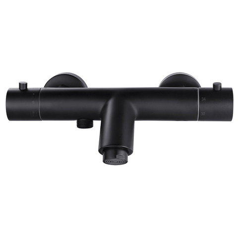 Xellanz Rio mitigeur de baignoire thermostatique 15 cm noir mat SW161920