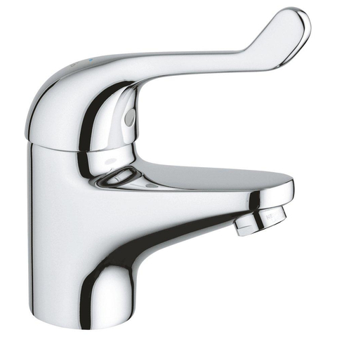 Grohe Eurosmart Care Veiligheidswastafelkraan - laag - met hendel 12cm - gladde body - chroom 0437505