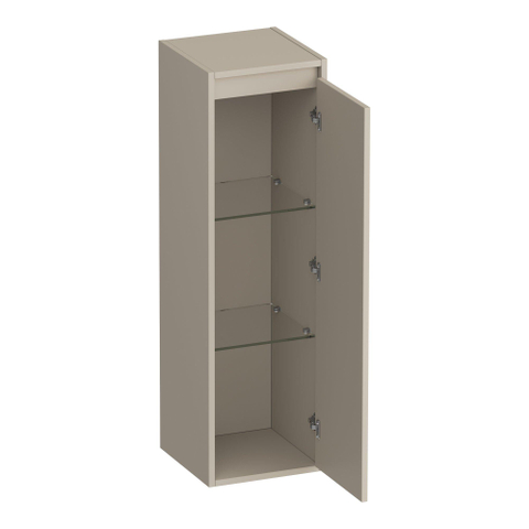 BRAUER Adore Wavy hoge kast - 120x35x35cm - 1 deur - rechtsdraaiend - greeploos - mat beige SW1198491