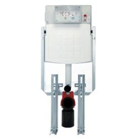 Burda Ensemble combiné WC module avec réservoir encastré Geberit UP320 avec double chasse avec commande frontale 0702722