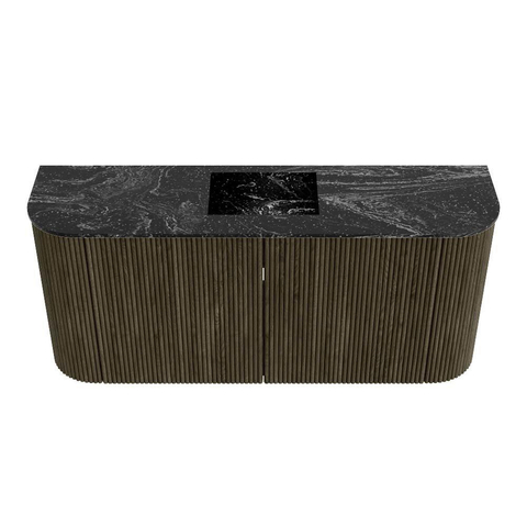 Mondiaz JOYA-DLUX 93.2cm toiletmeubel - ronding links en rechts kleur Shadow - Wastafel FAYE positie Midden 1 kraangat kleur Lava. SW1422887