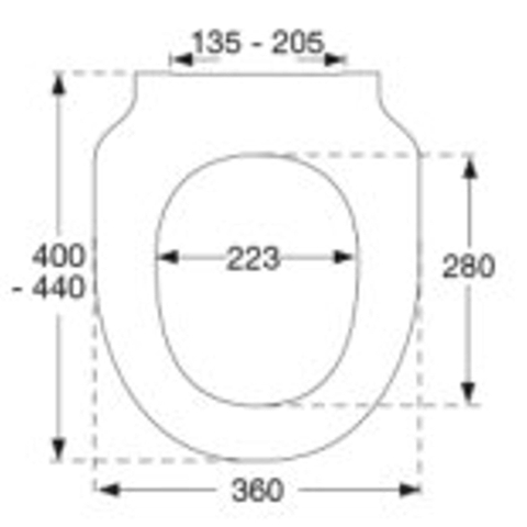 Pressalit 300 abattant WC - 36x40cm - fermeture douce & démontage rapide - modèle de charnière DM1 - Blanc SW722432