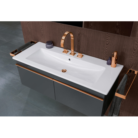Villeroy & Boch venticello wastafel - 120x50cm - 1 kraangat overloop ceramic plus - White Alpine (glans wit) 1025111
