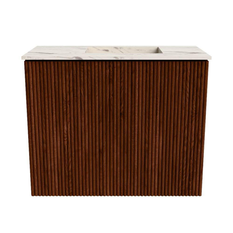 Mondiaz JOYA-DLUX 50cm toiletmeubel - kleur Ruby - Wastafel FAYE positie Rechts Zonder kraangat kleur Nata. SW1425413