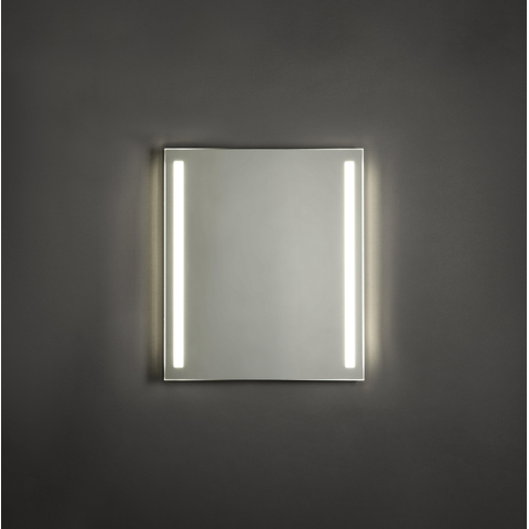 Adema Squared badkamerspiegel 60x70cm met verlichting links en rechts LED met spiegelverwarming en sensor schakelaar SW238215