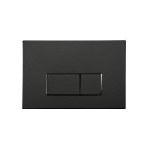 QeramiQ Dely Ensemble WC - réservoir encastré Qeramiq Flush - abattant 35mm - plaque de commande noire mate en matière synthétique - boutons rectangulaires - noir mat SW1578492