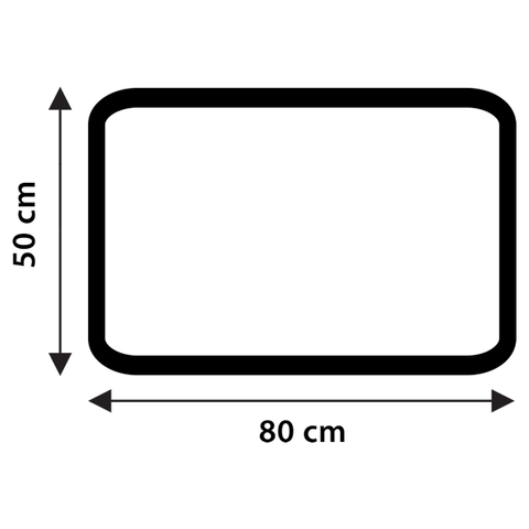 Differnz wales tapis de bain 100% coton noir blanc 50 x 80 cm SW705598