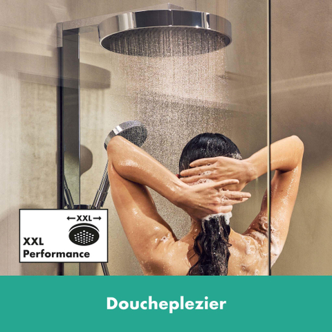 Hansgrohe RainFinity Showerpipe - 360 - 1jet - met showertablet - 350 - hoogglans chroom SW918118