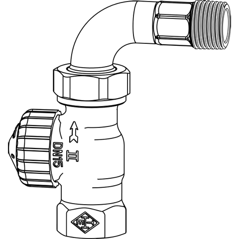Heimeier V exact II thermostatisch radiatorventiel instelbaar + bocht 1/2 1602213