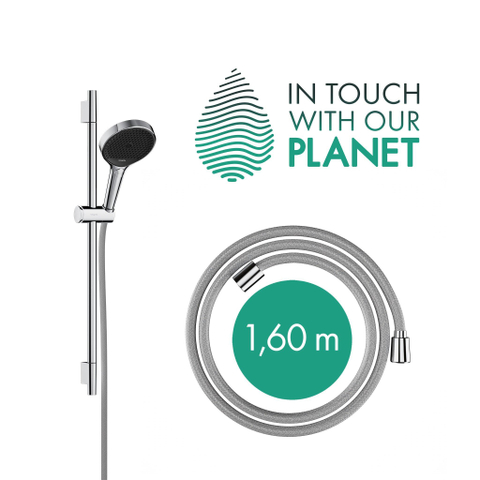 Hansgrohe RainFinity Doucheset - 130 - 3jet - ecosmart S Puro - 65cm Designflex - doucheslang - 160cm - hoogglans chroom SW918197