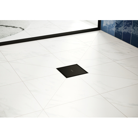 Hansgrohe RainDrain Point Puntafvoer - 10x10cm - achterzijde betegelbaar - mat zwart SW1590442