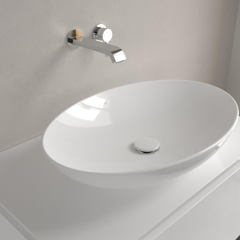 Villeroy & Boch Loop & Friends opzetwastafel - 62x42cm - zonder kraangat - zonder overloop - White Alpine (glans wit) SW644088