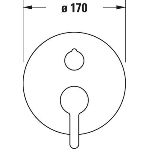 Duravit C.1 1 greeps douchemengkraan - inbouw - 170x77x170mm - hoogglans chroom SW420819