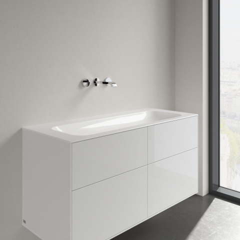 Villeroy & Boch finion meubelwastafel - 120x50cm - zonder kraangat - zonder overloop CeramicPlus - White Alpine (glans wit) SW209392