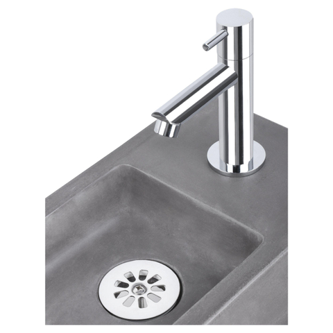 Differnz Ravo pack lave-mains – 38,5 x 18,5 x 9 cm – béton gris foncé – robinet droit chromé SW705458