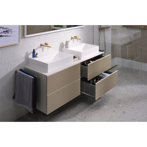 Hansgrohe AddStoris Q handdoekhouder 2-lids - geborsteld brons SW651139