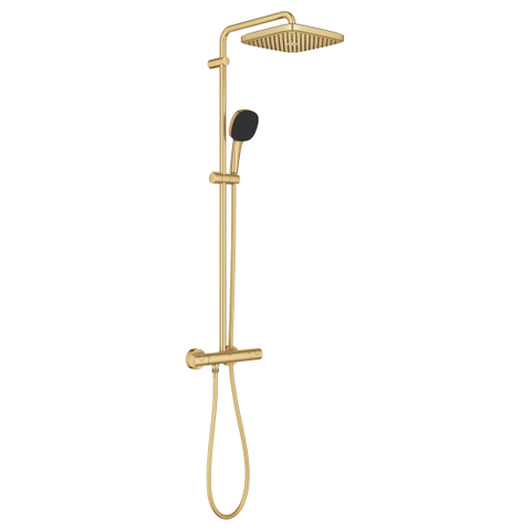 GROHE Vitalio Comfort doucheset - met thermostaat - geborsteld cool sunrise (goud) SW1590104