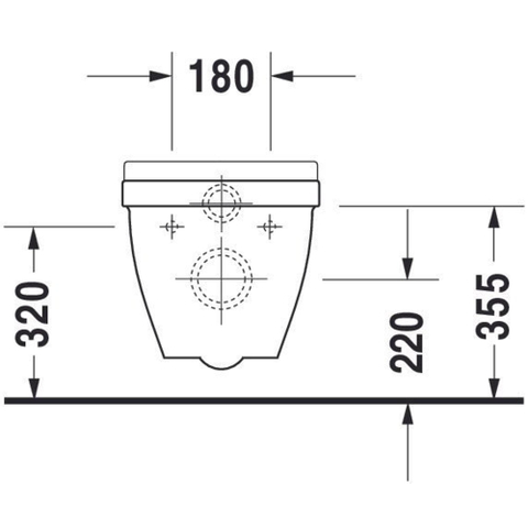 Duravit Starck 3 WC suspendu – double chasse 4,5/3 litres – profondeur 54 cm – blanc brillant 0314714