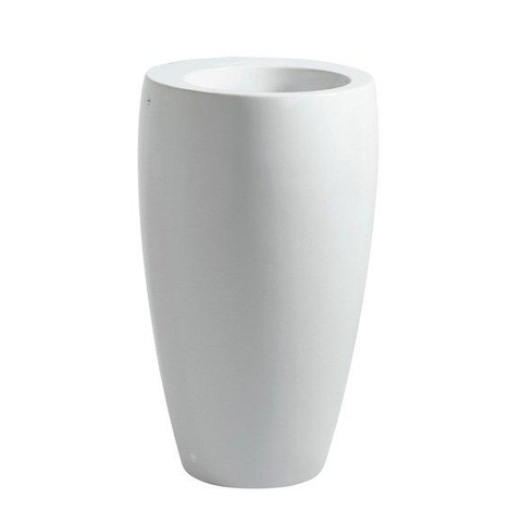 Laufen Alessi One lavabo - 53x53x90cm - rond - sans trou de robinet - îlot - blanc 0084186