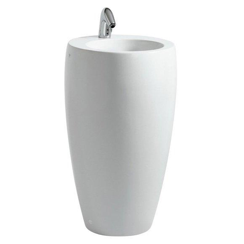 Laufen Alessi One lavabo - 53x53x90cm - rond - 1 trou de robinet - îlot - blanc 0084185