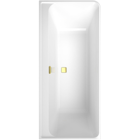 Villeroy & Boch Collaro baignoire d’angle semi-autoportante - 180x80cm - rectangulaire angle gauche trop-plein Or Acrylique Brillant Blanc SW354248