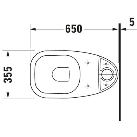 Duravit D-code Duoblokpot - diepspoel - met AO - 35.5x65cm - inclusief bevestiging - zonder reservoir - wit SW69725