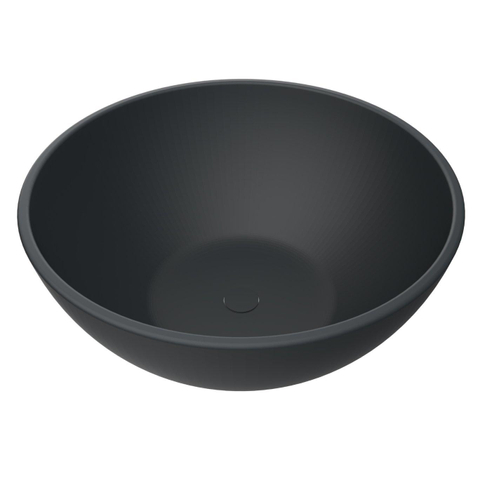 Arcqua Prince Vasque à poser - 38cm - ronde - marbre coulé - mat anthracite SW909486