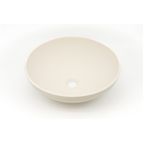 Zeza Element Waskom - 41x41x14cm - solid surface - mat crème (beige) SW1440417