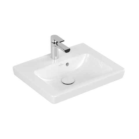 Villeroy & Boch Subway 2.0 meubelfontein - 50x40cm - 1 kraangat - met overloop CeramicPlus - White Alpine (glans wit) 1024206