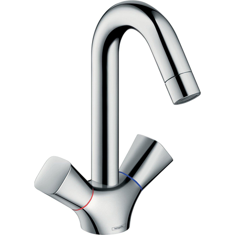 Hansgrohe Logis S wastafelkraan - 180 met waste - hoogglans chroom 0605663