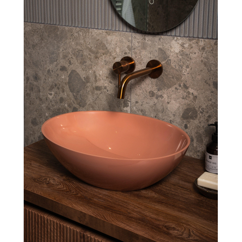 Zeza Element Waskom - 51x35.5x14.2 - solid surface - glans peach (roze) SW1208817