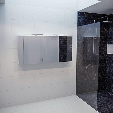 Mondiaz CUBB spiegelkast – 150x70x16 cm – 3 deuren – Talc (wit) SW410128