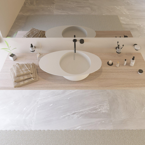 Ideavit Solidcap 8.0 opbouw wastafel 80,4x45,2x15,5cm Solidsurface mat wit SW303626